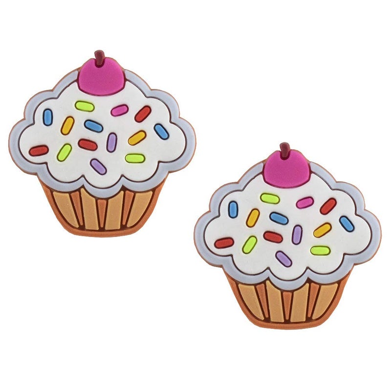 Racket Expressions Cupcake Tennis Vibration Dampeners - Cute Tennis Racket Shock Absorber 2 Pack - Image 1